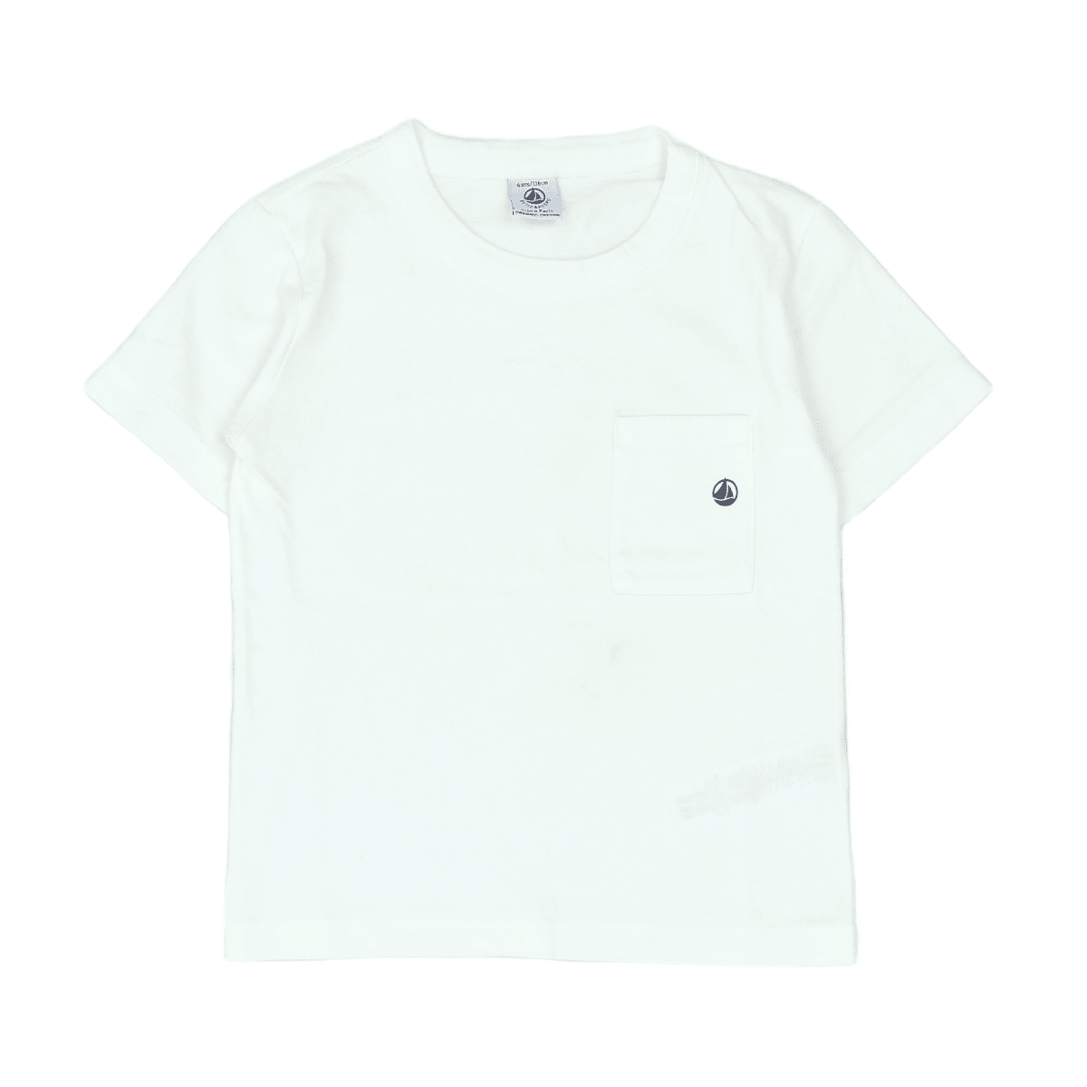 PETIT BATEAU - T-SHIRT - BLANC - 6 ANS