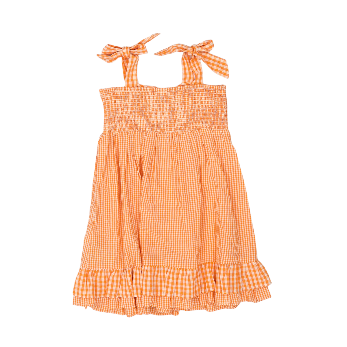 HELLO SIMONE - ROBE - ORANGE, BLANC - 4 ANS