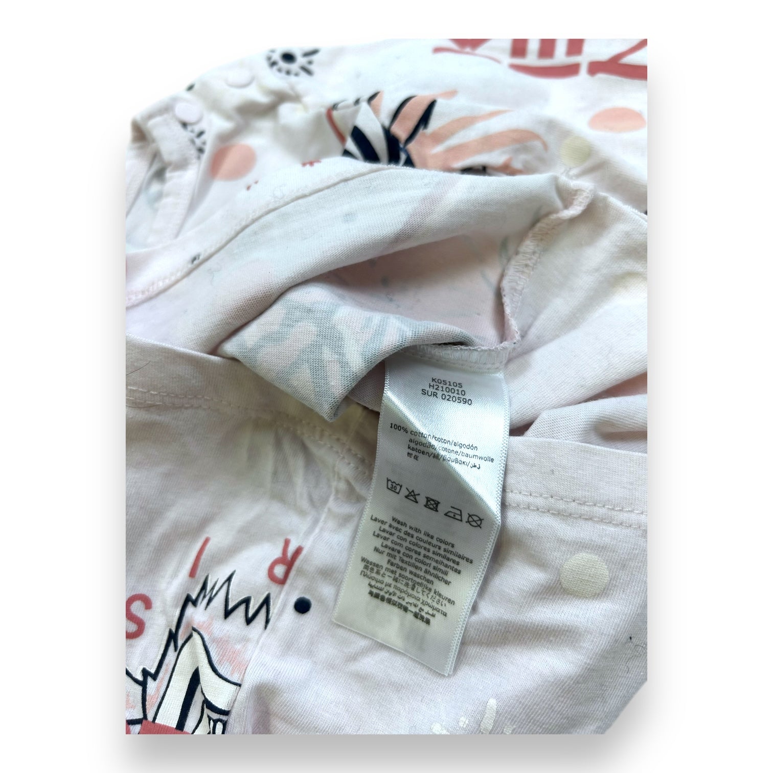 KENZO - T-SHIRT - PINK - 6 MONTHS