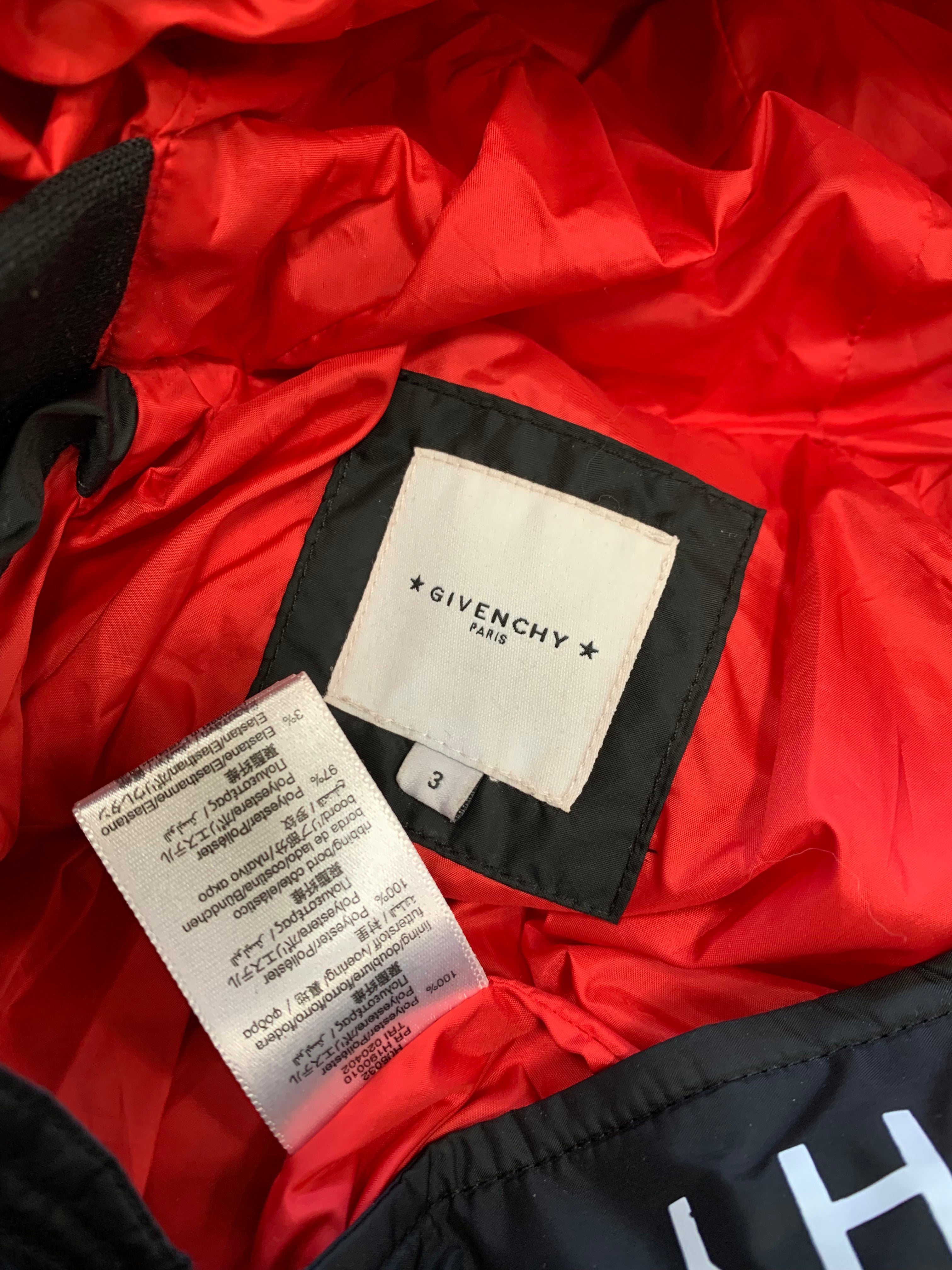 GIVENCHY - DOWN JACKET - BLACK, RED - 3 YEARS