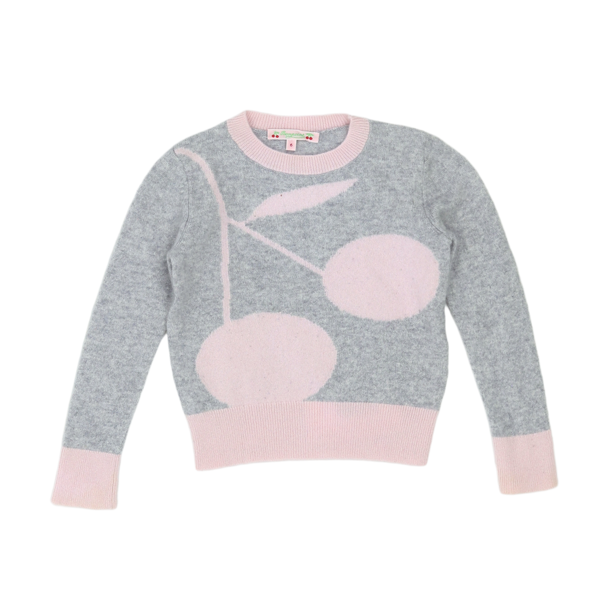BONPOINT - PULL - ROSE, GRIS - 6 ANS