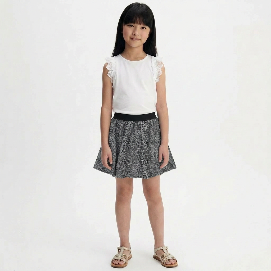 MAYORAL - JUPE - NOIR, BLANC - 9 ANS