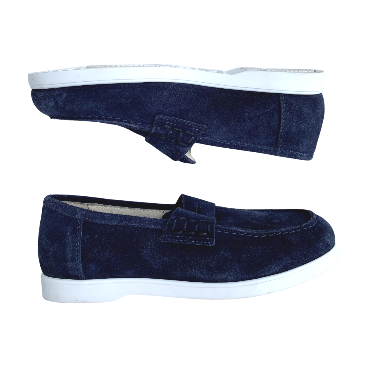 VERA PELLE MONACO - MOCASSINS - BLEU - 35