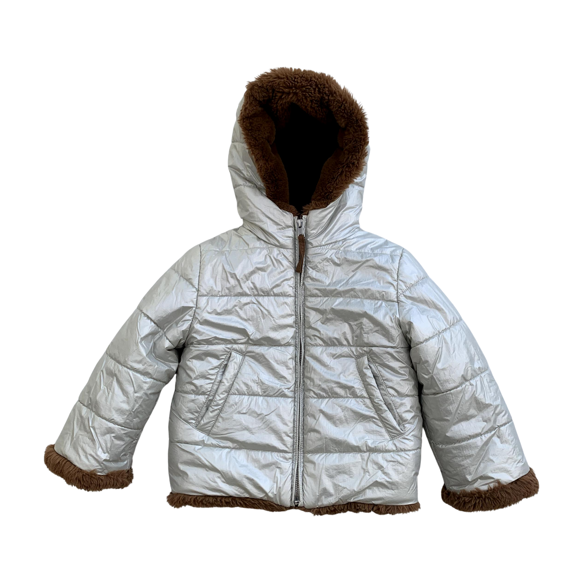 BONTON - DOUDOUNE - ARGENTÉ, MARRON - 4 ANS
