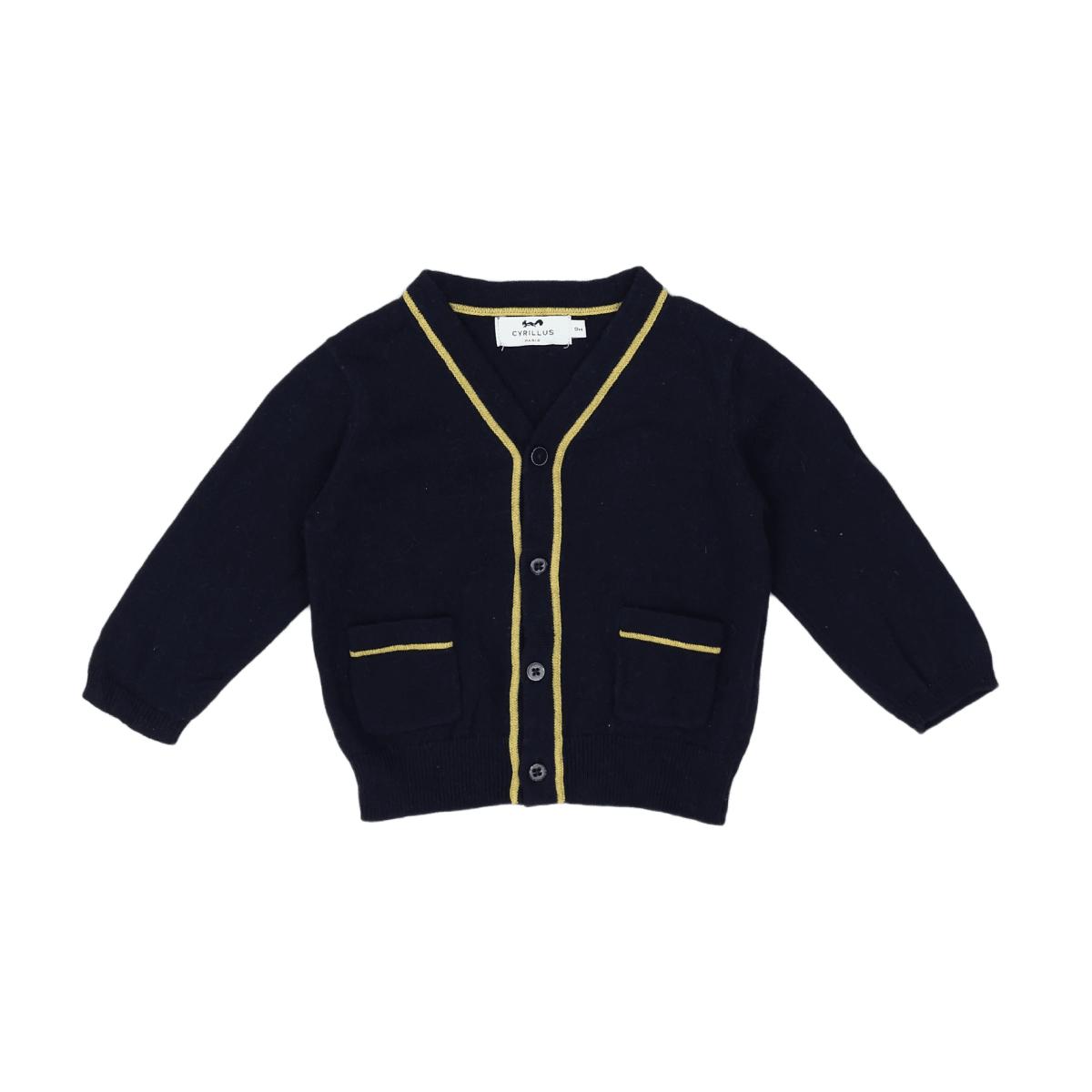 CYRILLUS - STRICKJACKE - BLAU, GELB - 9 MONATE