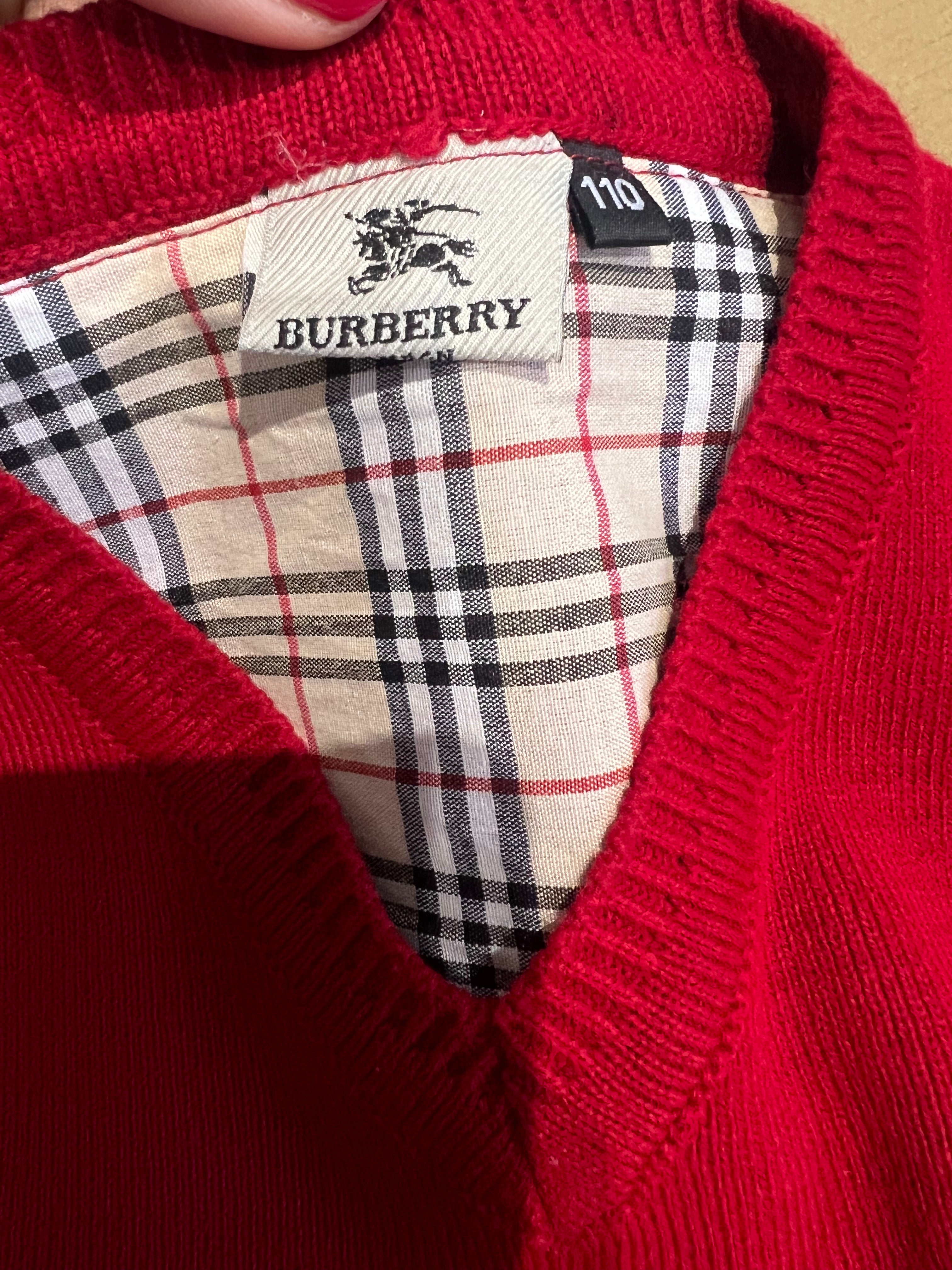 BURBERRY - SWEATER - RED - 5 YEARS