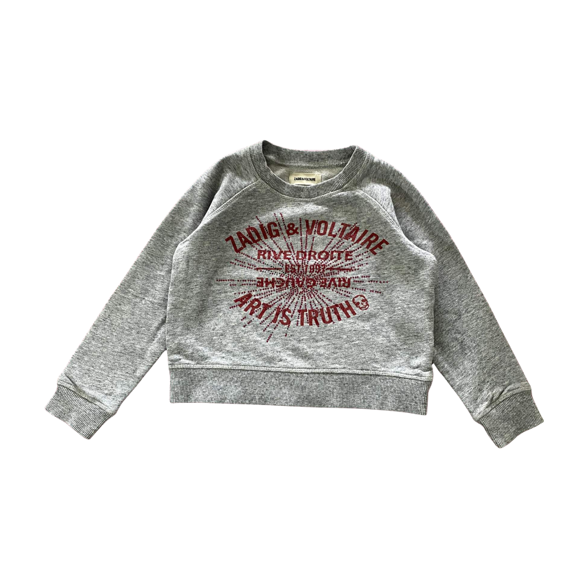ZADIG & VOLTAIRE - PULL - GRIS - 6 ANS
