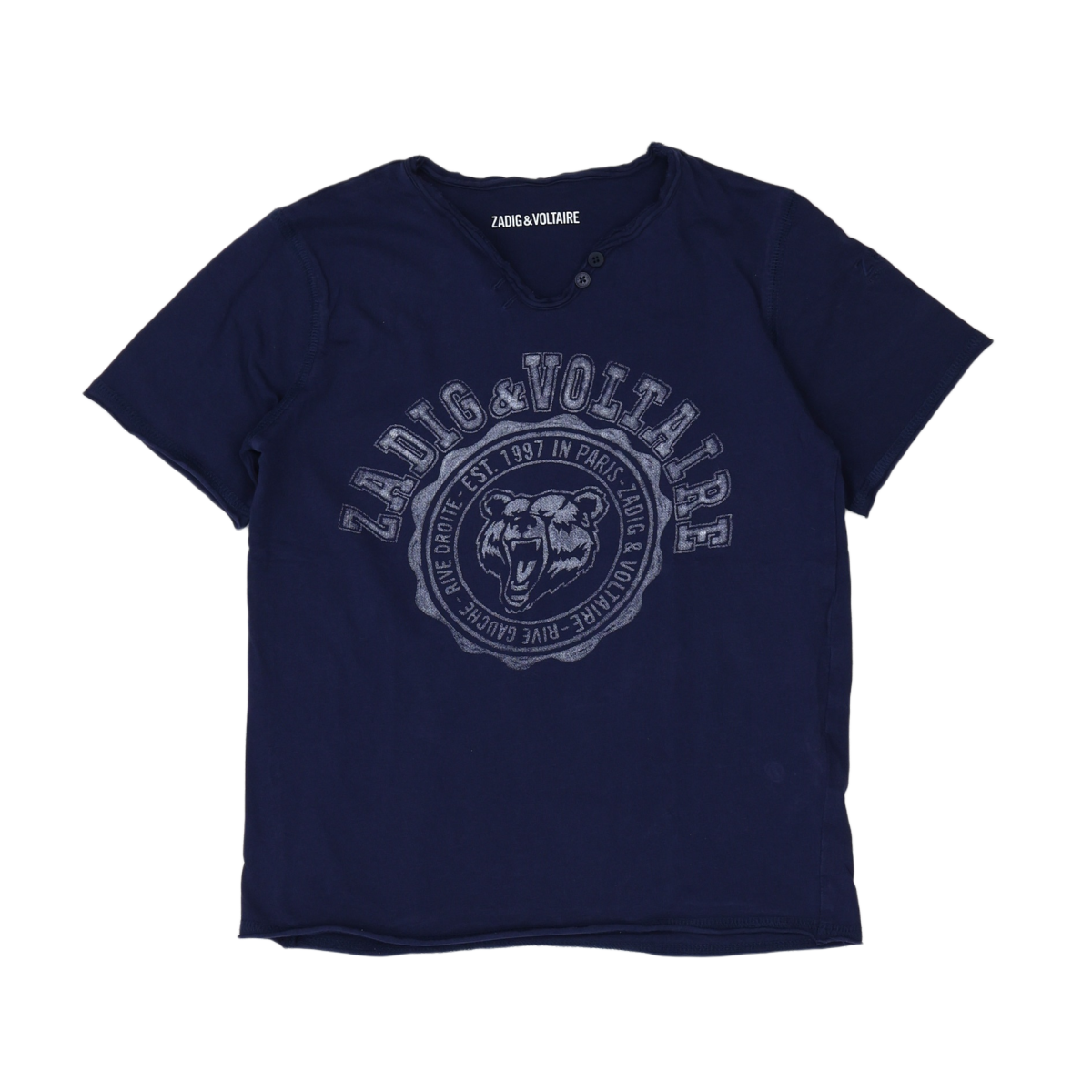ZADIG & VOLTAIRE - T-SHIRT - BLEU - 8 ANS