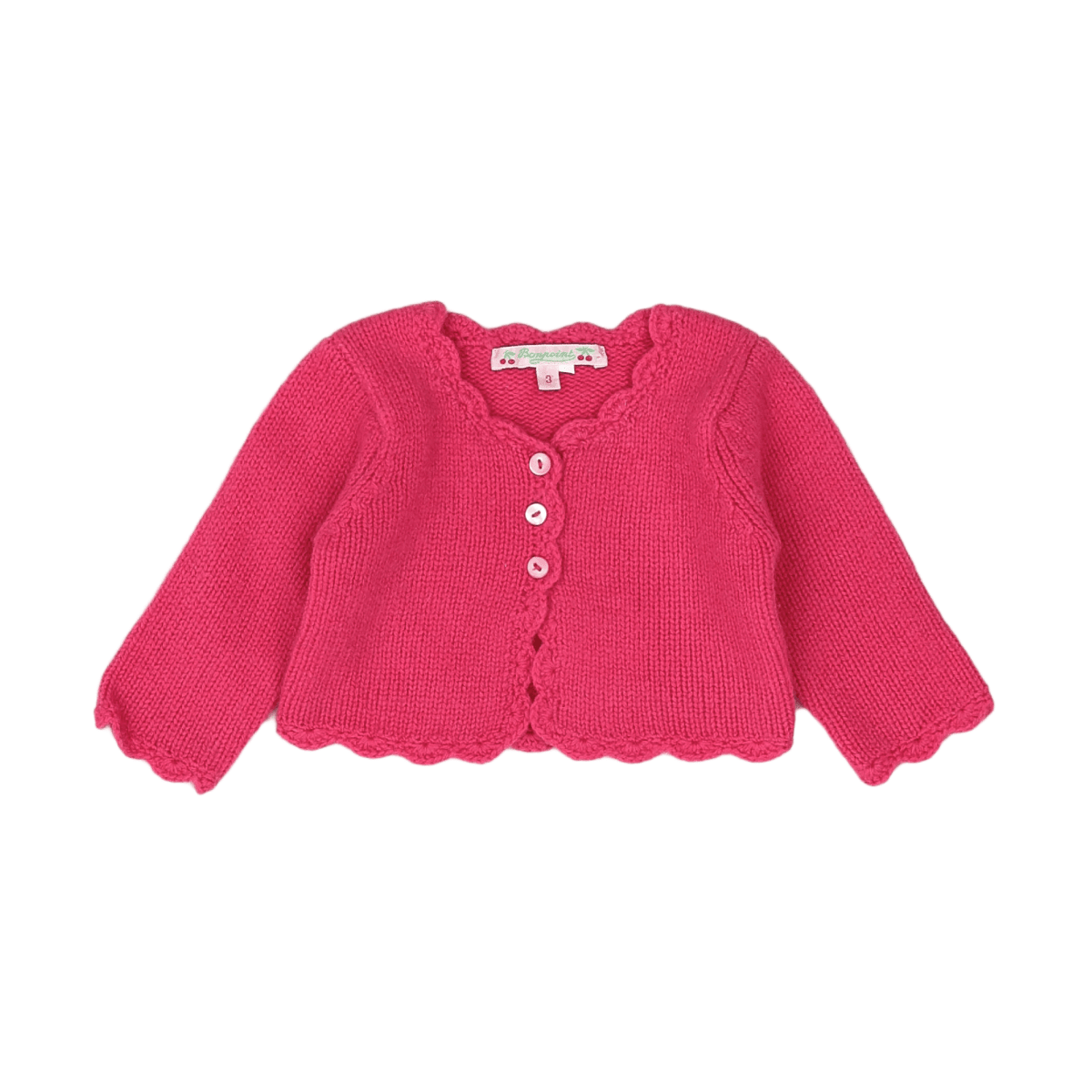 BONPOINT - STRICKJACKE - ROSA - 3 MONATE