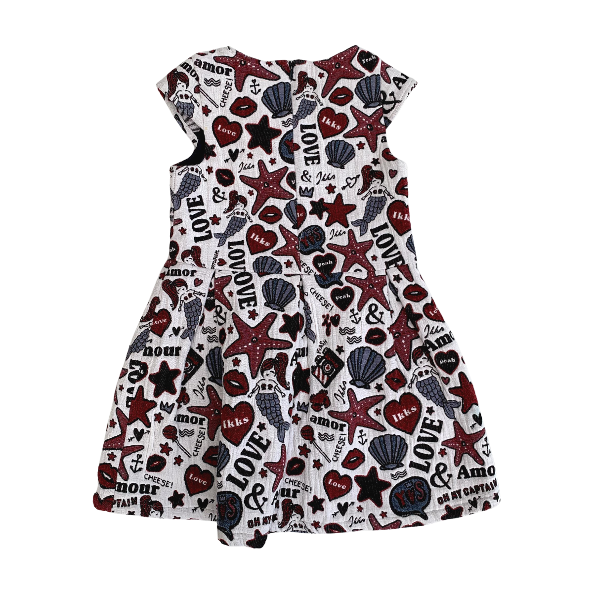 IKKS - ROBE - BLANC, ROUGE - 6 ANS