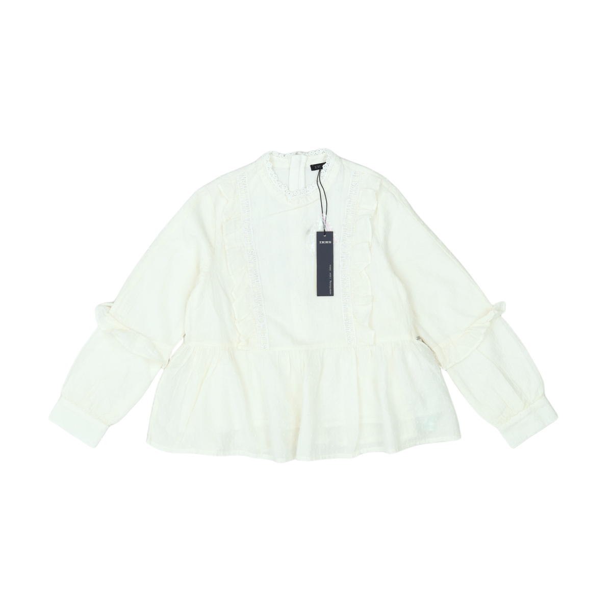 IKKS - BLOUSE - BLANC - 8 ANS