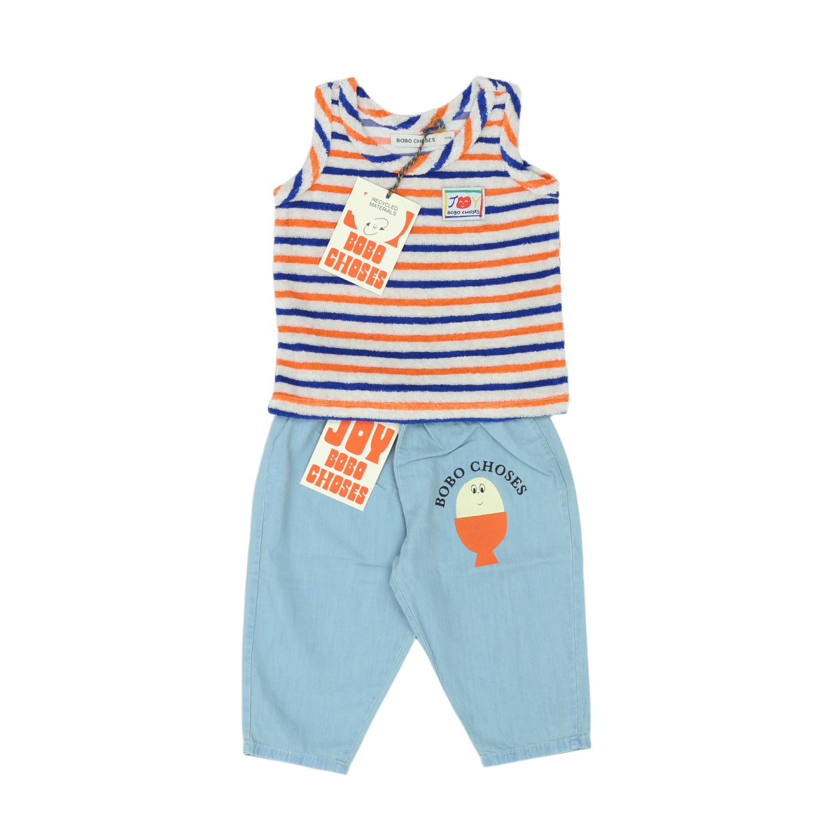 BOBO CHOSES - ENSEMBLE - BLEU, ORANGE - 12 MOIS
