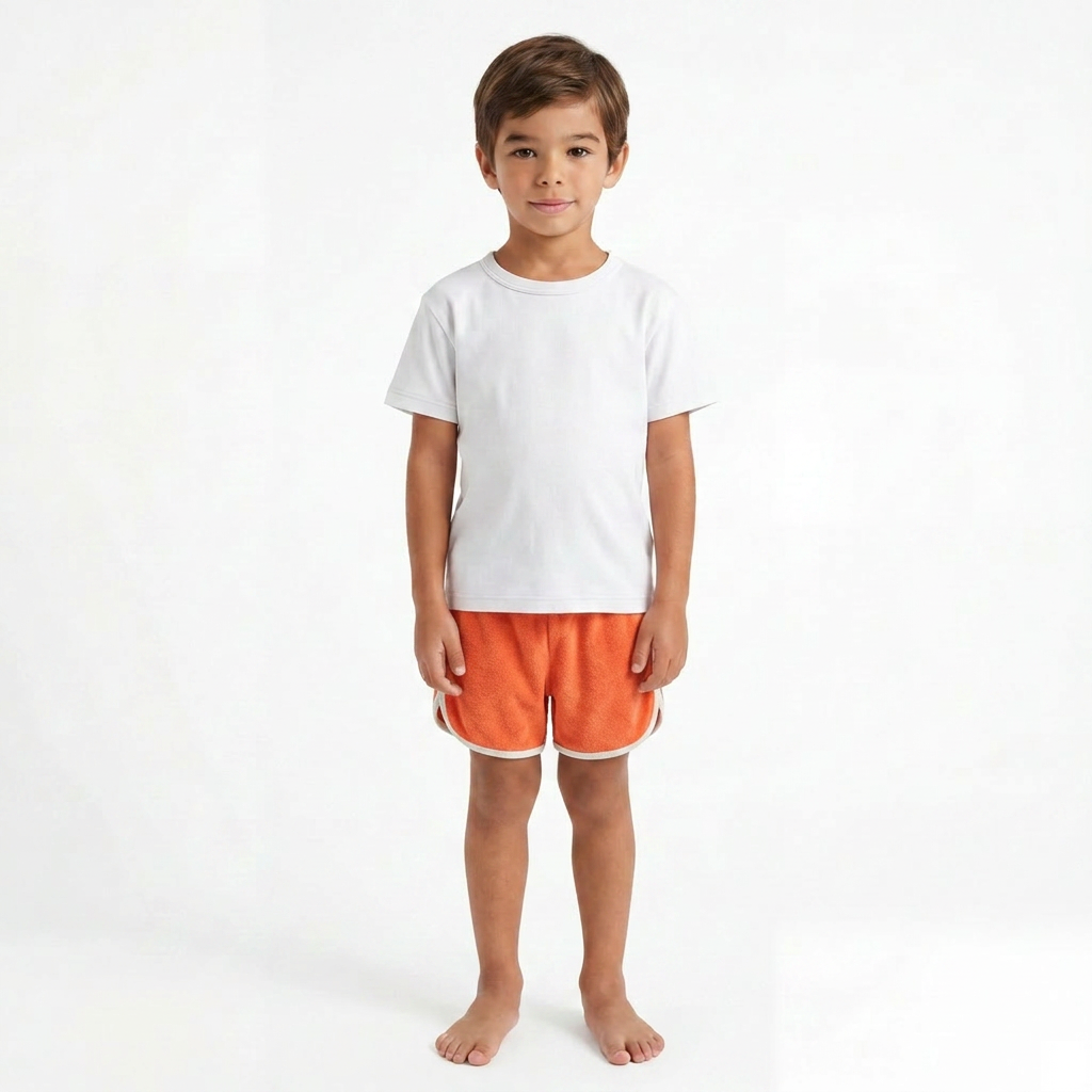 WE ARE KIDS - SHORT DE BAIN - ORANGE, BEIGE - 4 ANS