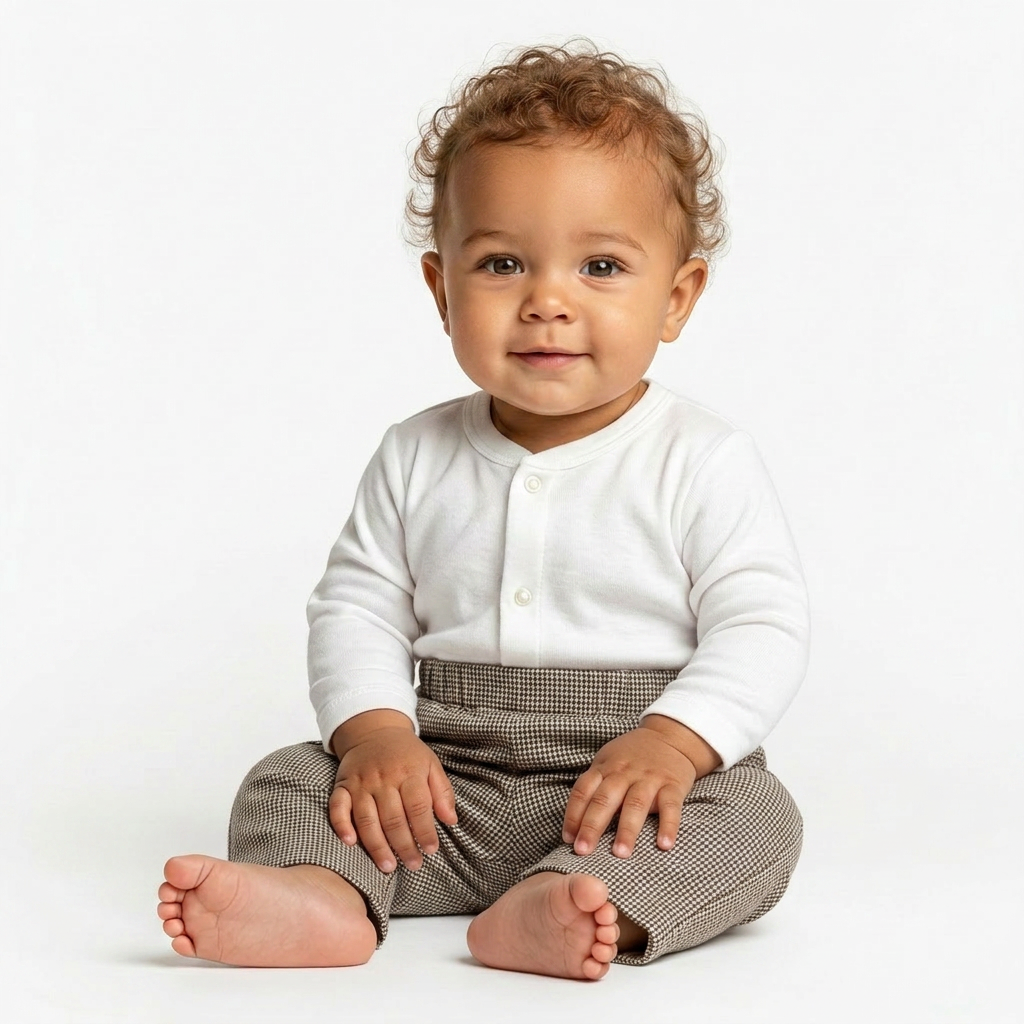 BONPOINT - PANTALON - GRIS - 6 MOIS