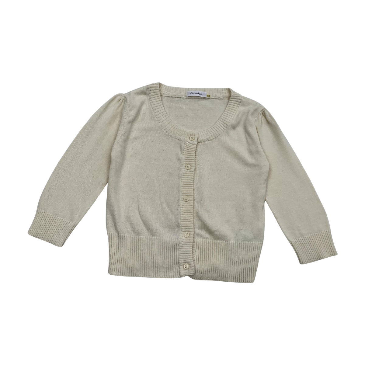 CALVIN KLEIN - CARDIGAN - BEIGE - 12 ANS