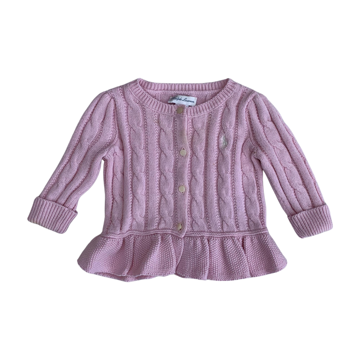 RALPH LAUREN - CARDIGAN - ROSE - 6 MOIS