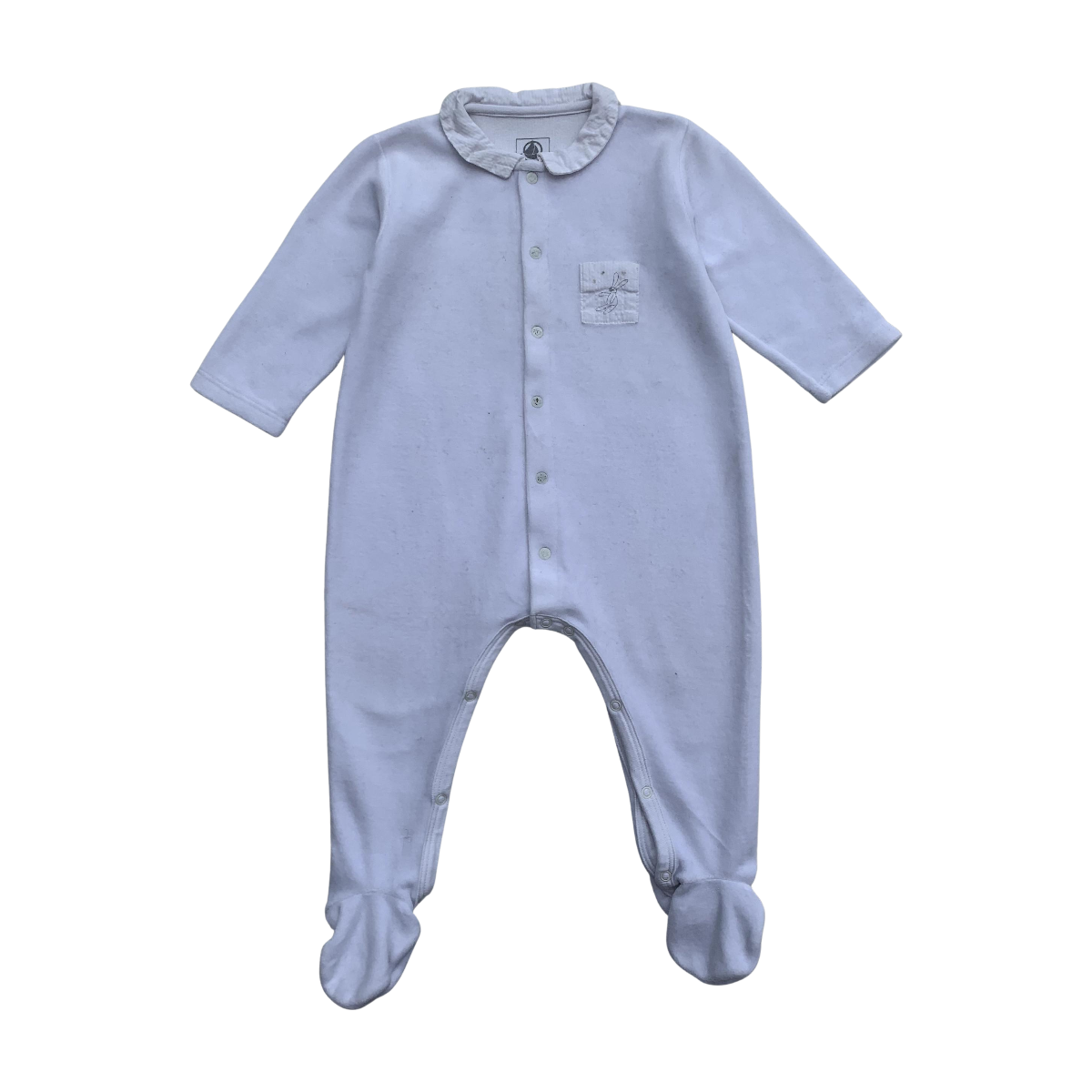 PETIT BATEAU - PYJAMA - BLANC - 12 MOIS