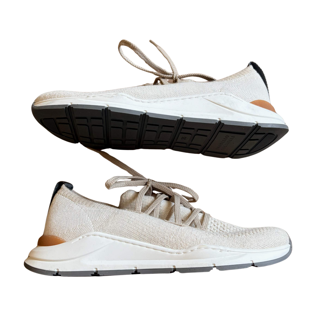 BRUNELLO CUCINELLI - BASKETS - BEIGE, GRIS - 35