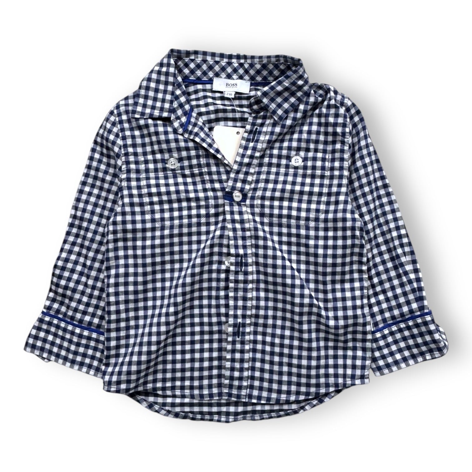 HUGO BOSS - CHEMISE - BLEU, BLANC - 24 MOIS