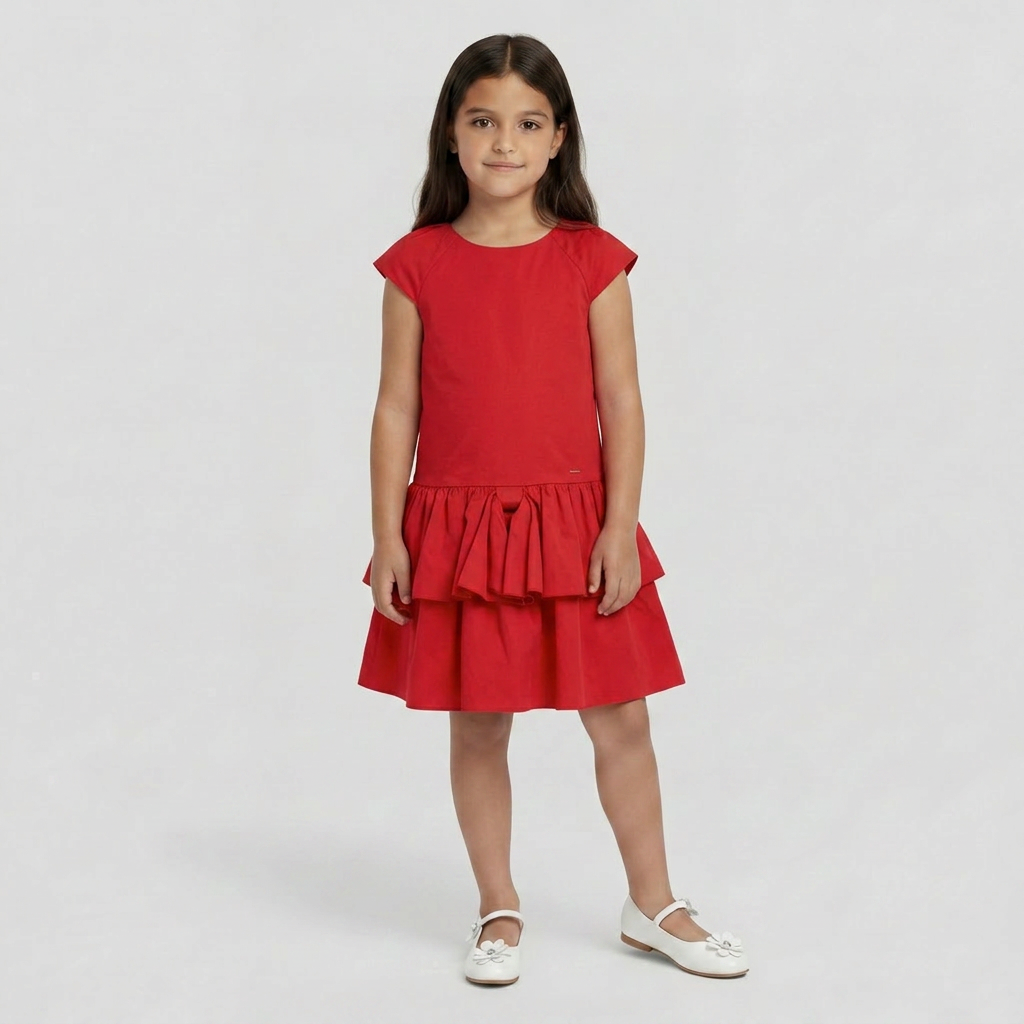 MAYORAL - ROBE - ROUGE - 9 ANS