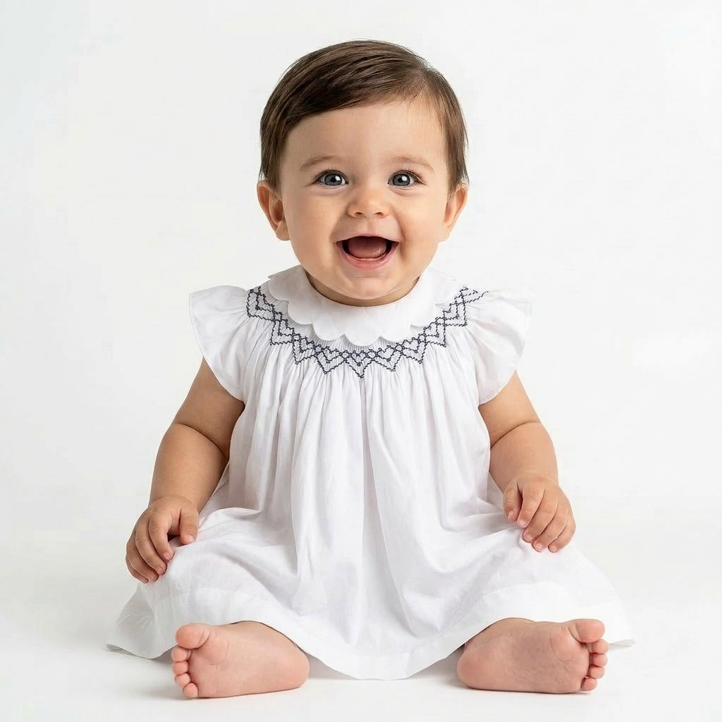 JACADI - ROBE - BLANC - 3 MOIS