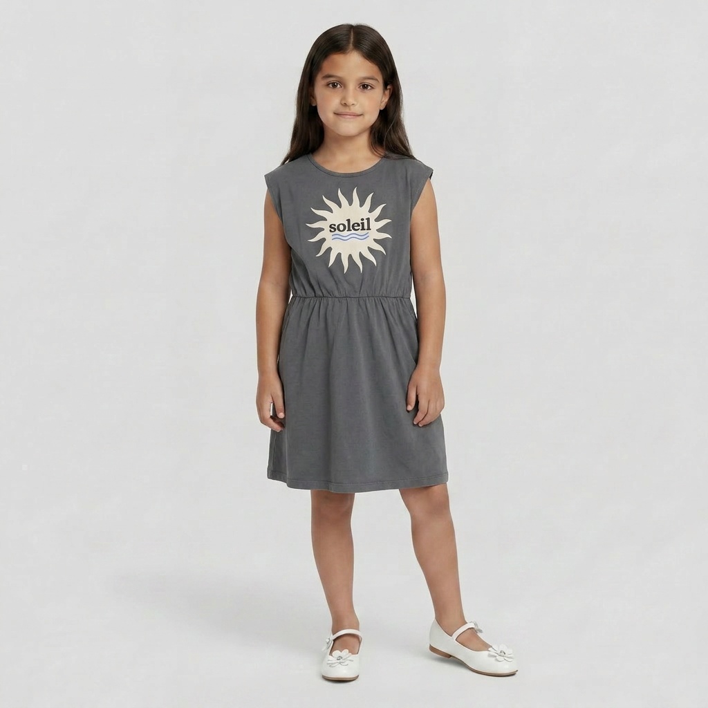 WE ARE KIDS - ROBE - GRIS - 8 ANS