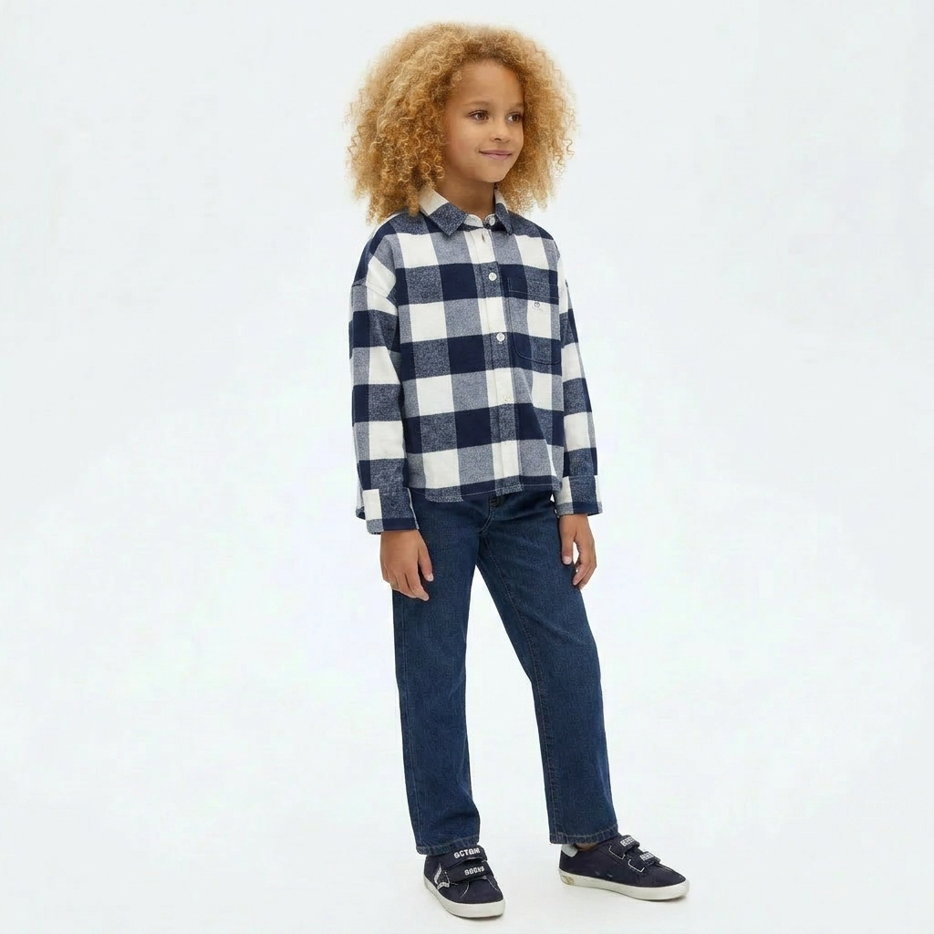 AMERICAN OUTFITTERS - CHEMISE - BLEU, BLANC - 8 ANS