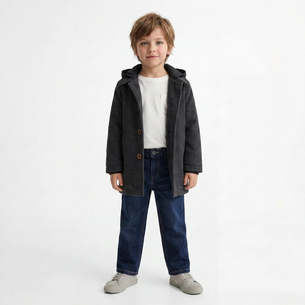 IKKS - MANTEAU - GRIS - 6 ANS