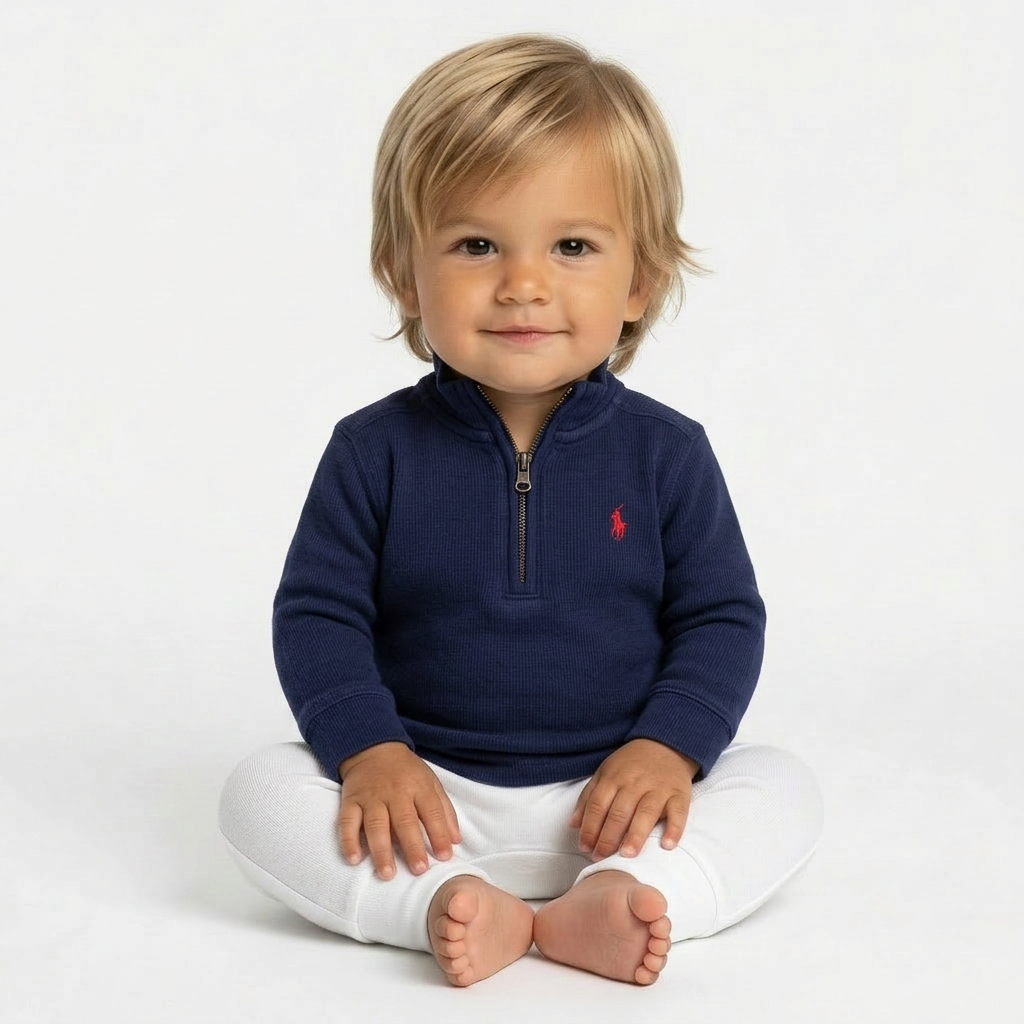 RALPH LAUREN - PULL - BLEU - 12 MOIS
