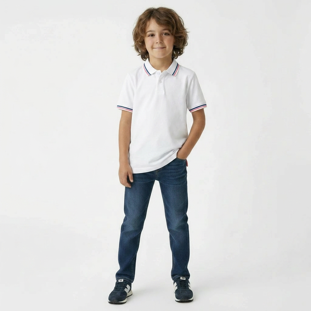 SUNDEK - POLO - BLANC - 8 ANS