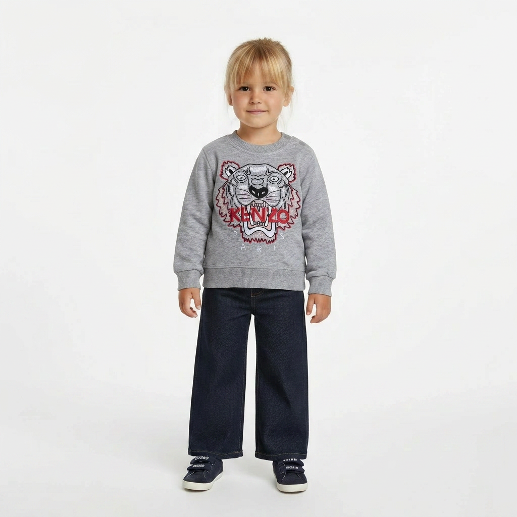 KENZO - PULL - GRIS - 24 MOIS