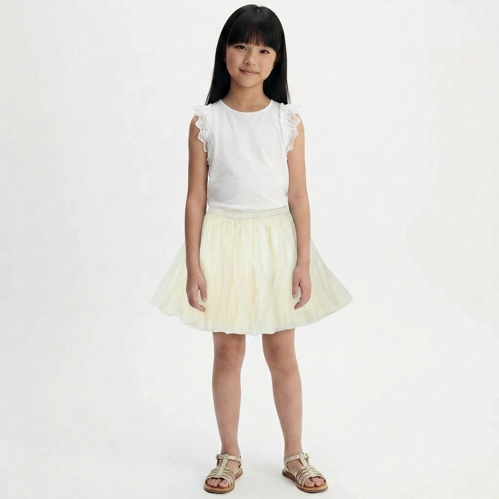 IKKS - JUPE - BLANC, ARGENTÉ - 8 ANS