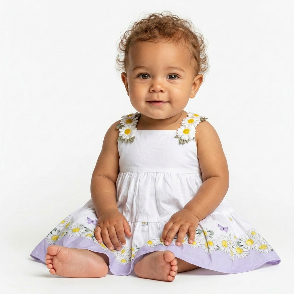 MONNALISA - ROBE - BLANC - 12 MOIS