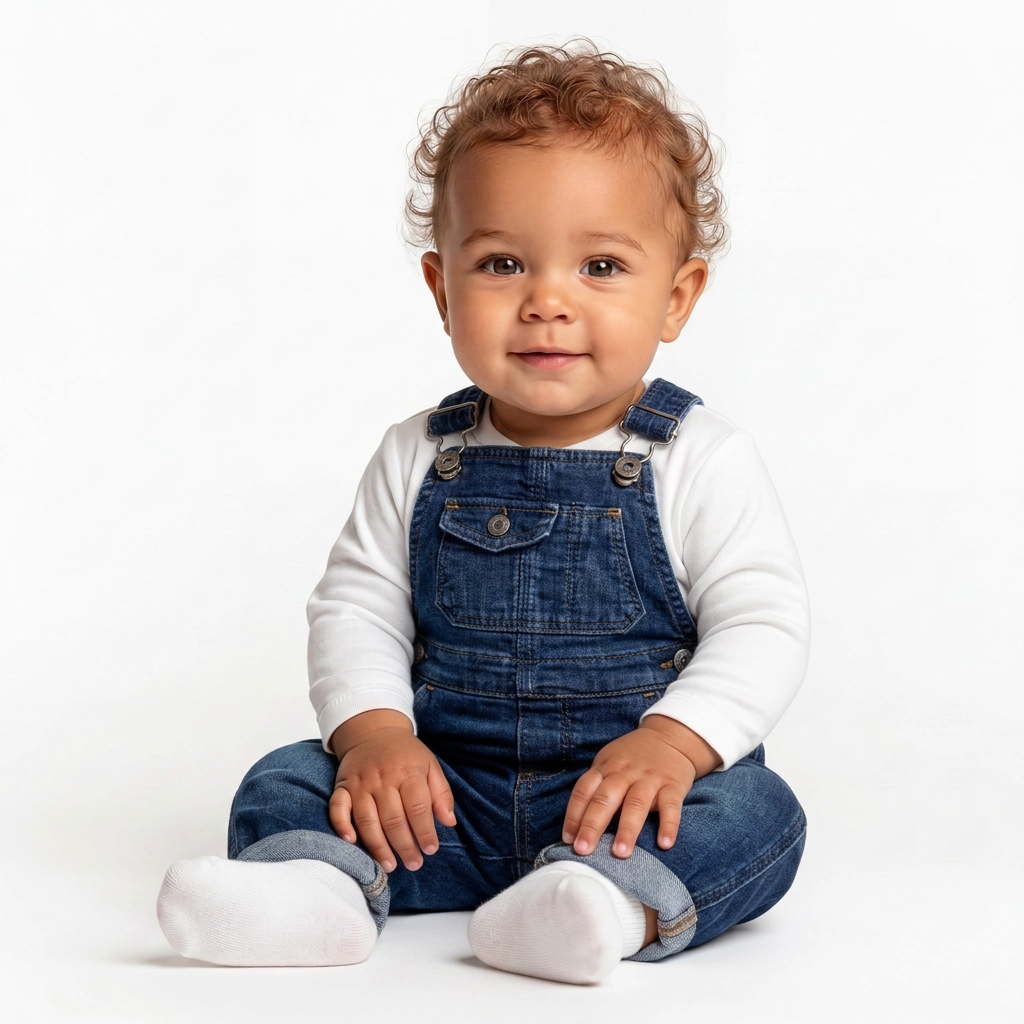 Diesel - Salopette en jean bleu - 9 mois