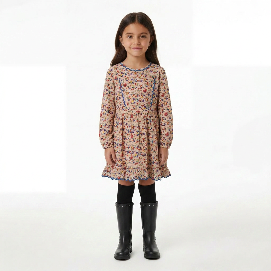 HELLO SIMONE - ROBE - ROSE, BLEU - 6 ANS