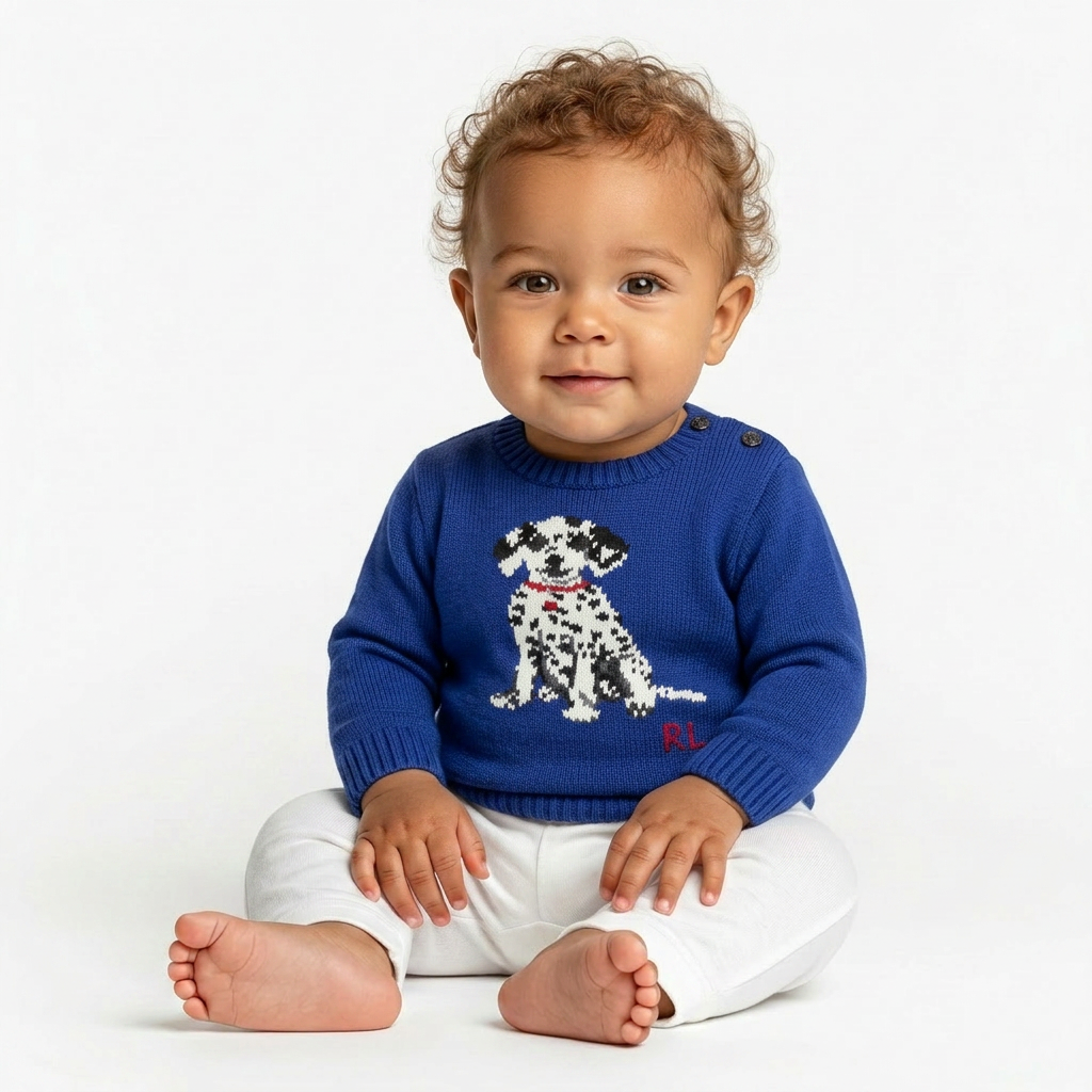 RALPH LAUREN - PULL - BLEU - 12 MOIS