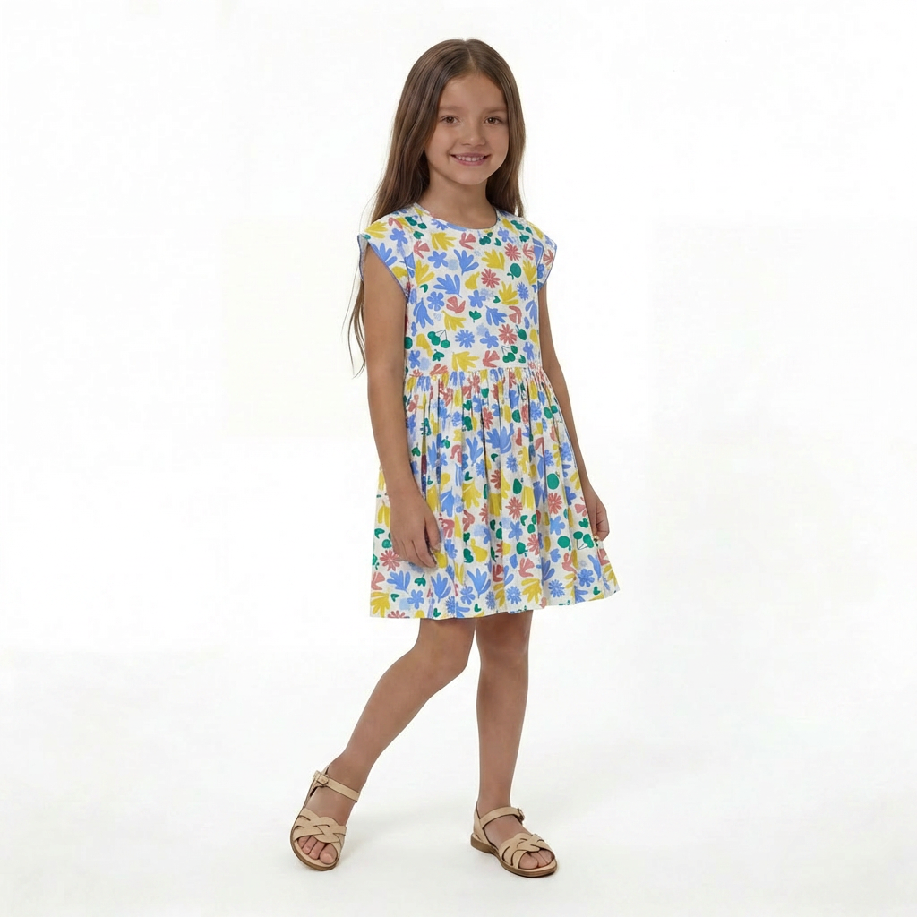 PETIT BATEAU - ROBE - MULTICOLORE - 8 ANS