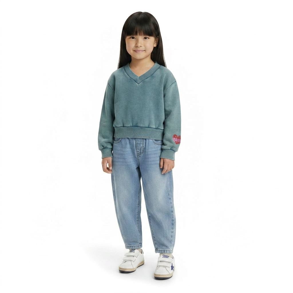 BELLEROSE - PULL - VERT, BLEU - 4 ANS
