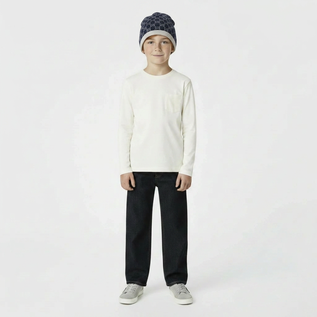 GUCCI - BONNET - BLEU, GRIS - 8 ANS