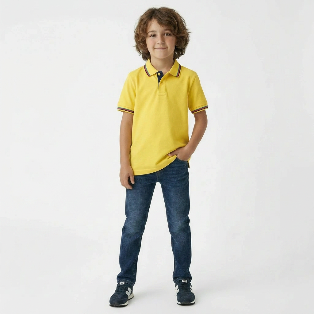 SUNDEK - POLO - JAUNE - 12 ANS