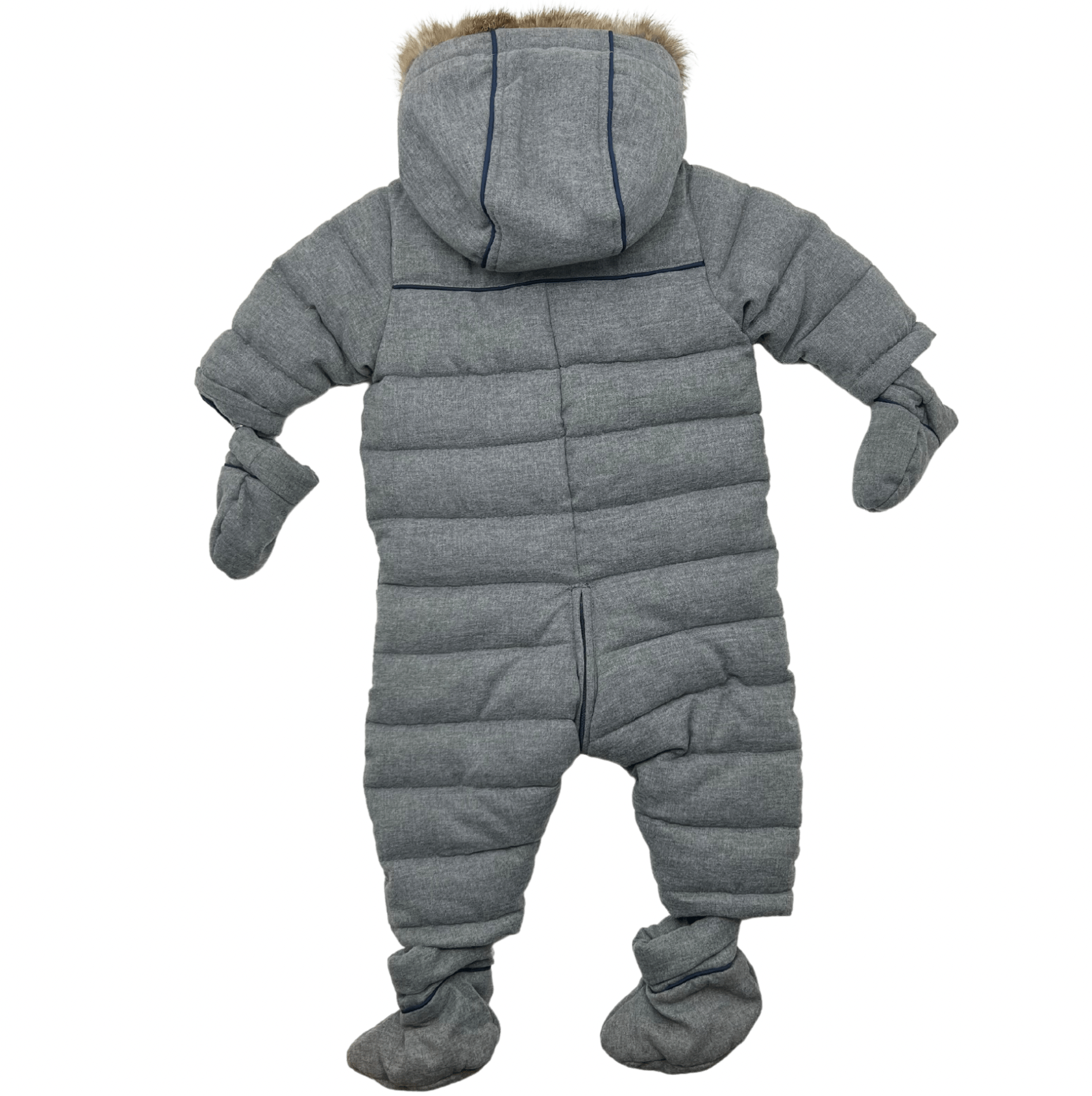 TARTINE & CHOCOLAT - Combinaison Pilote Flanelle Capuche Fourrure - 6 mois