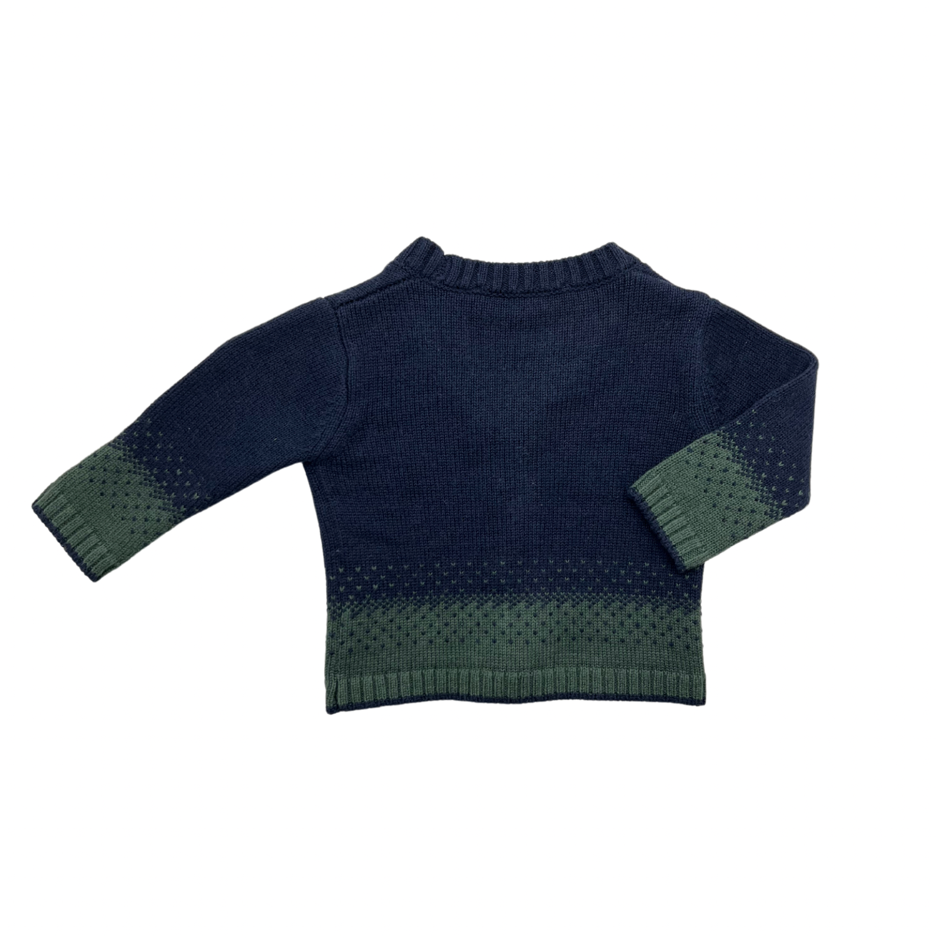 TARTINE & CHOCOLAT - Cardigan bleu et kaki - 6 mois