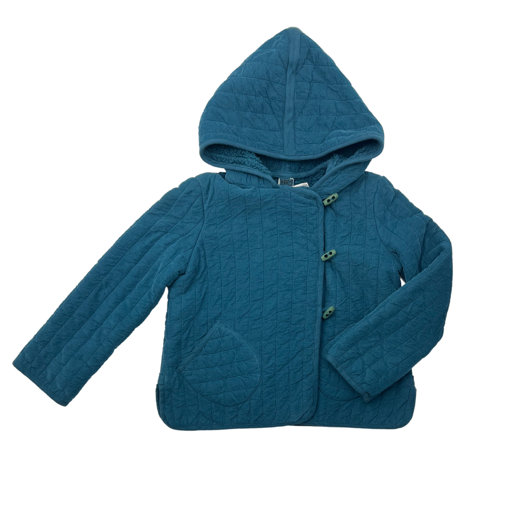BONTON - Peacock blue coat - 6 years old