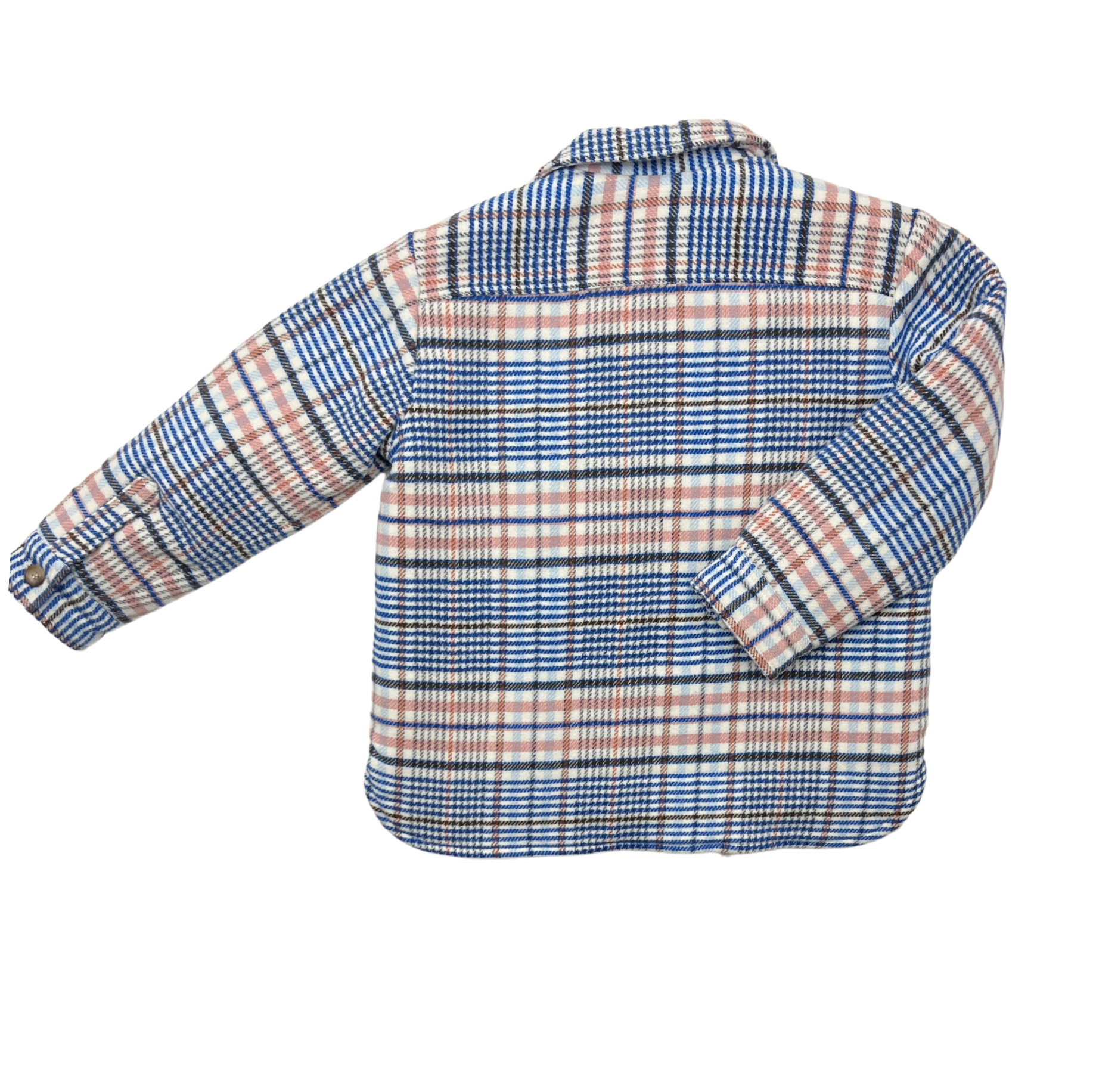 BONTON - Pink checked lined overshirt jacket - 6 years old