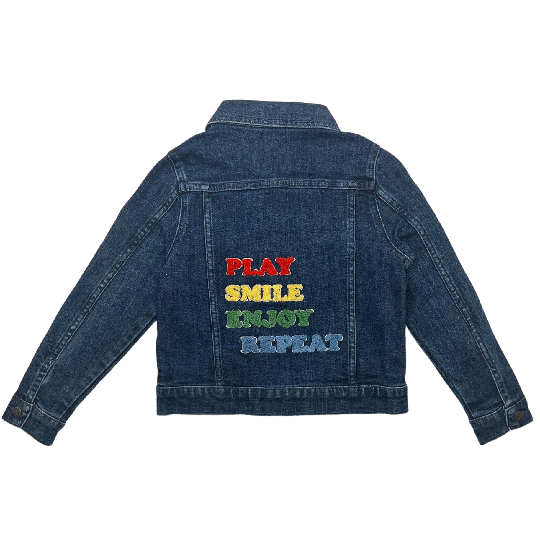 BONTON - Veste en jean "Play, Smile, Enjoy and Repeat" - 6 ans