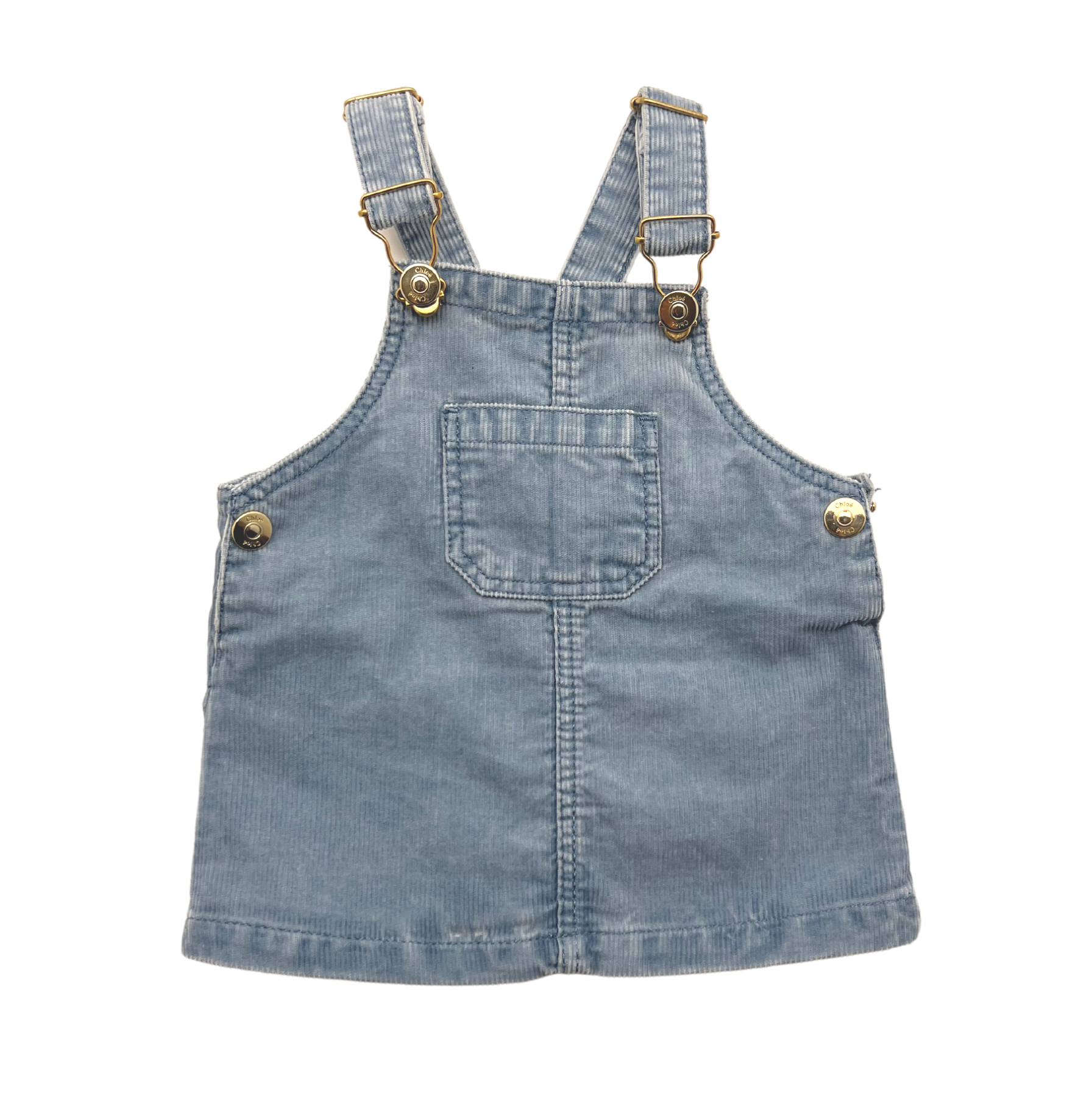 CHLOÉ - Robe salopette en velours - 3 mois