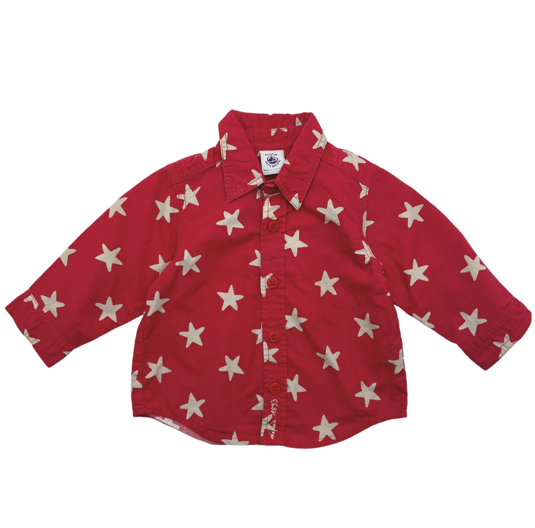 PETIT BATEAU - Chemise à étoiles - 6 mois