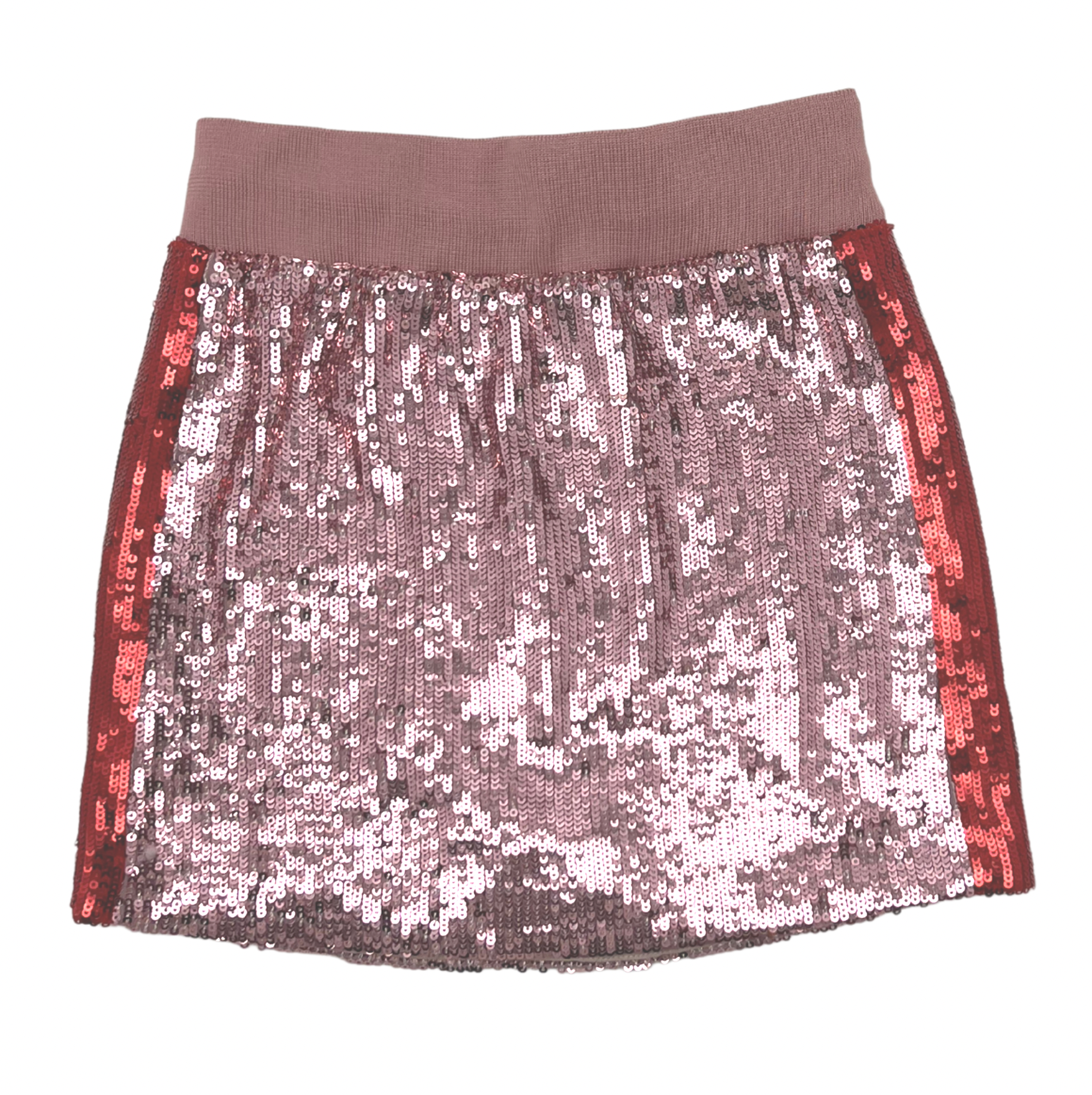 ALBERTA FERRETTI - Jupe à paillettes rose & rouge - 8 ans