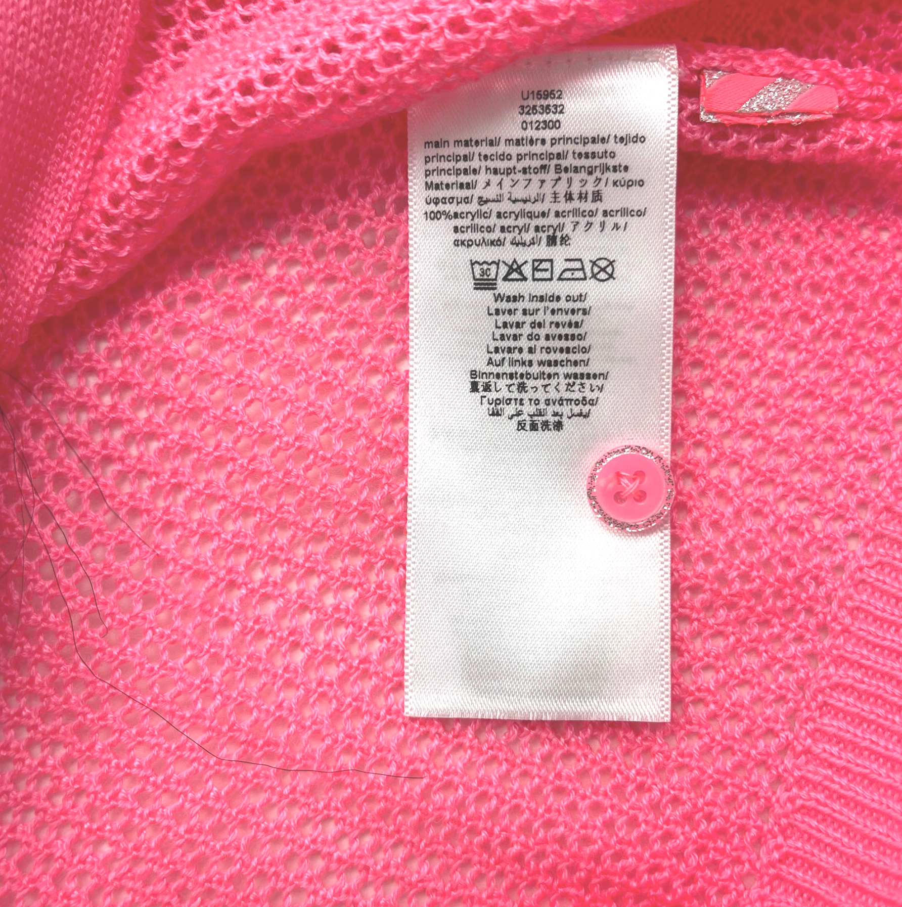 BILLIE BLUSH - Rosa Strickjacke mit Paillettenherzen - 2 Jahre alt