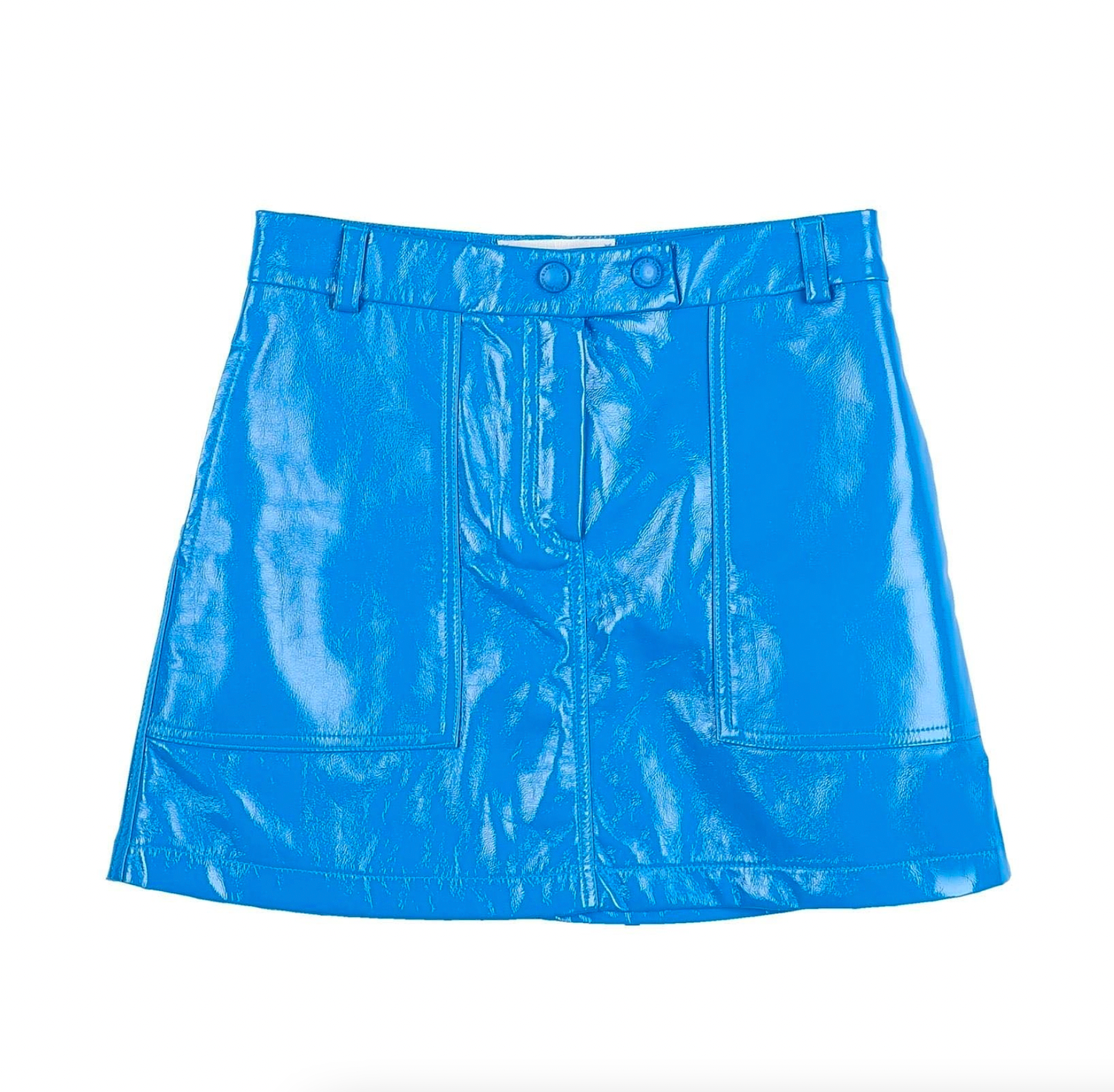 ALBERTA FERRETTI - Blue vinyl skirt - 4 years old